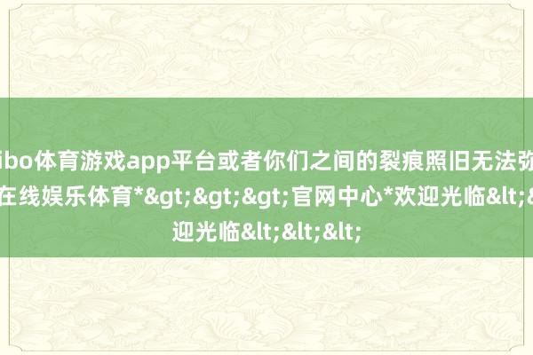 shibo体育游戏app平台或者你们之间的裂痕照旧无法弥补-*世博在线娱乐体育*>>>官网中心*欢迎光临<<<