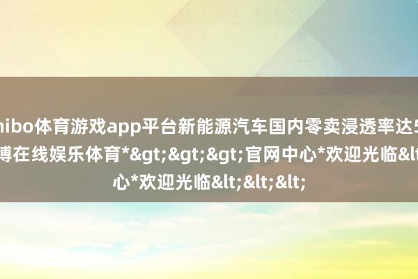 shibo体育游戏app平台新能源汽车国内零卖浸透率达52.9%-*世博在线娱乐体育*>>>官网中心*欢迎光临<<<