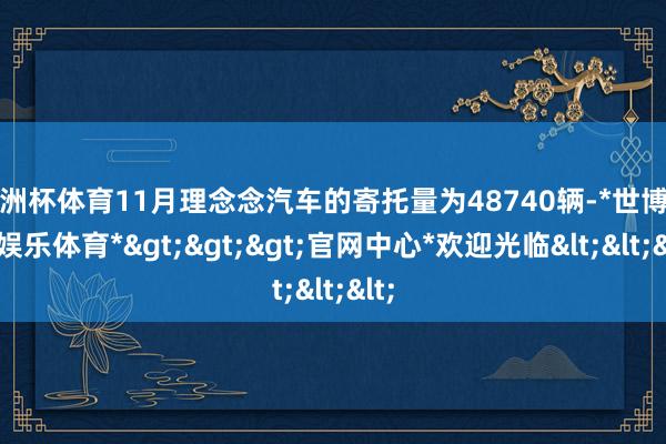 欧洲杯体育11月理念念汽车的寄托量为48740辆-*世博在线娱乐体育*>>>官网中心*欢迎光临<<<